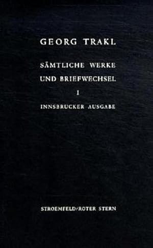 Bild des Verkufers fr Dichtungen und journalistische Texte 1906 bis Frhjahr 1912 Bd. I zum Verkauf von Versandbuchhandlung Kisch & Co.