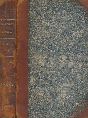 Image du vendeur pour The Quarterly Review. Volume XX. General Index to the First Nineteen Volumes.1820 mis en vente par Barter Books Ltd