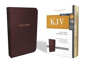 Bild des Verkufers fr KJV, Reference Bible, Giant Print, Bonded Leather, Burgundy, Red Letter Edition (Leather / Fine Binding) zum Verkauf von BargainBookStores