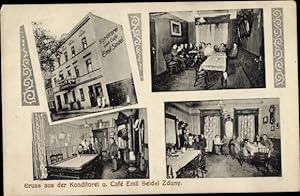 Ansichtskarte / Postkarte Zduny bei Krotoschin Posen , Konditorei und Café Emil Seidel, Billardsa...