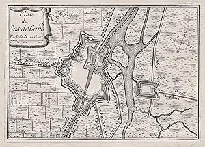 Bild des Verkufers fr Plan du Sas de Gand" - Sas van Gent Terneuzen Zeeland Nederland Niederlande Netherlands Holland Plan fortification Fortifikation zum Verkauf von Antiquariat Steffen Vlkel GmbH