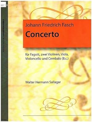 Bild des Verkufers fr Concerto C-Durfür Fagott, 2 Violinen, Viola, Violoncello und Cembalo (Bc) : Partitur (= Cembalo) zum Verkauf von AHA-BUCH GmbH