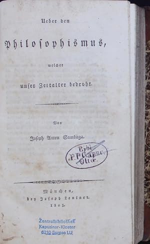 Seller image for Ueber den Philosophismus, welcher unser Zeitalter bedroht. for sale by Antiquariat Bookfarm