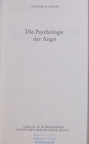 Bild des Verkufers fr Die Psychologie der Angst. zum Verkauf von Antiquariat Bookfarm