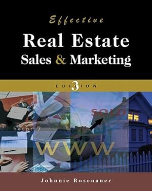 Seller image for Effective Real Estate Sales and Marketing by Rosenauer, Johnnie, Mayfield, John D. [Paperback ] for sale by booksXpress