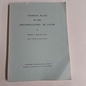 Image du vendeur pour Church Plate Of The Archdeaconry Of The Salop Diocese Of Lichfield mis en vente par Cambridge Rare Books