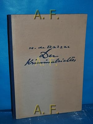 Immagine del venditore per Der Kriminalrichter. [Dt. v. Georg Goyert]. Mit 12 Pinselzeichngn v. Hans Fronius. Nachw. v. Jorg Lampe venduto da Antiquarische Fundgrube e.U.