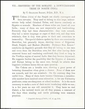 Seller image for Brothers of the Romaine: A Downtrodden Tribe in North India. An uncommon original article from the Journal of the Gypsy Lore Society, 1928. for sale by Cosmo Books