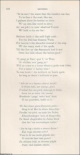 Image du vendeur pour Brithers'; a poem. An uncommon original article from the Journal of the Gypsy Lore Society, 1928. mis en vente par Cosmo Books