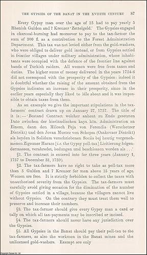 Image du vendeur pour The Gypsies of the Banat in the Eighteenth Century. An uncommon original article from the Journal of the Gypsy Lore Society, 1925. mis en vente par Cosmo Books