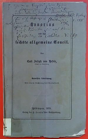 Seller image for Honorius und das sechste allgemeine Concil. for sale by biblion2