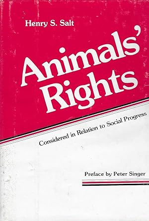 Imagen del vendedor de Animals' Rights: Considered in Relation to Social Progress a la venta por BASEMENT BOOKS