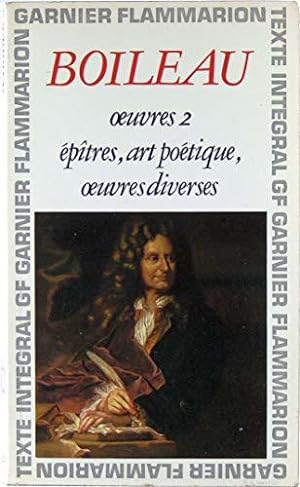 Image du vendeur pour Oeuvres 2 epitres, art potique, oeuvres diverses mis en vente par JLG_livres anciens et modernes