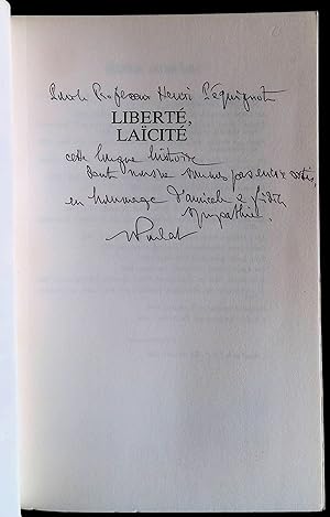 Image du vendeur pour Libert, lacit - La guerre des deux France et le principe de la modernit mis en vente par LibrairieLaLettre2