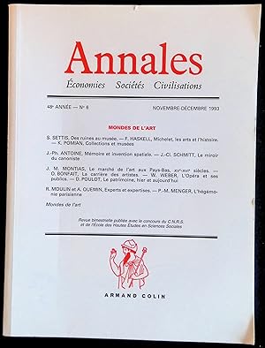 Image du vendeur pour Annales 48e anne, n6, novembre-dcembre 1993 - Mondes de l'art mis en vente par LibrairieLaLettre2