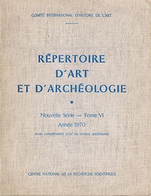 Repertoire d'art et d'archeologie. VI (6) 1970.