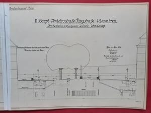 Köln. - Straßenbauamt Köln. 11 Bebauungspläne auf 17 montierten, lithographierten Tafeln, gezeich...