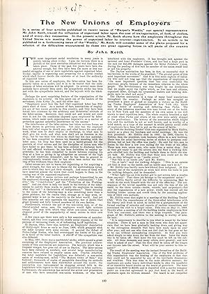 Seller image for PRINT: "The New Union of Employers: ".photos from Harper's Weekly, January 23, 1904 for sale by Dorley House Books, Inc.