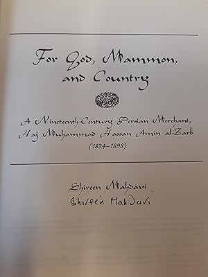 For God, Mammon, And Country. Signed and Inscribed Copy