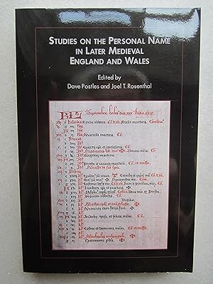 Seller image for Studies on the Personal Name in Later Medieval England and Wales (Studies in Medieval Culture) for sale by K Books Ltd ABA ILAB