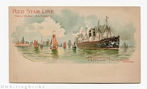 Seller image for Red Star Line, New York - Antwerp, Private Mailing Card [Postcard]: S.S. Kensington - S.S. Zeeland on the Scheldt Antwerp for sale by Whiting Books