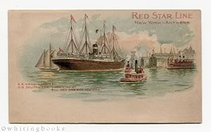 Seller image for Red Star Line, New York - Antwerp, Private Mailing Card [Postcard]: S.S. Kensington - S.S. Southwark Arriving at Red Star Pier, New York for sale by Whiting Books