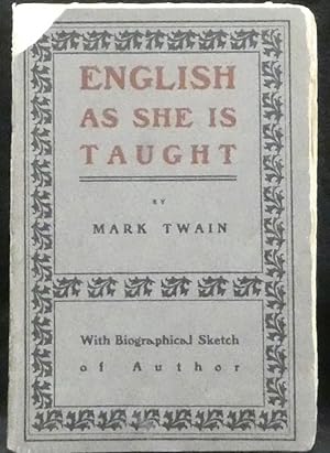 Seller image for English As She Is Taught for sale by R & G Bliss Books