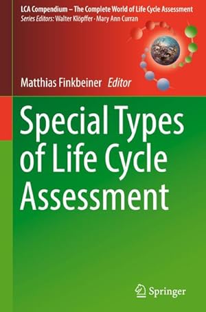 Bild des Verkufers fr Special Types of Life Cycle Assessment zum Verkauf von AHA-BUCH GmbH