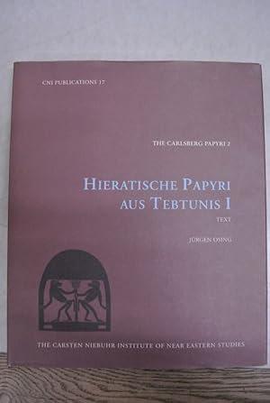 Bild des Verkufers fr Hieratische Paryri aus Tebtunis. Bd. 1. Text. (= The Carlsberg Papyri, Vol. 2. CNI Publications, Vol 17) zum Verkauf von Antiquariat Bookfarm