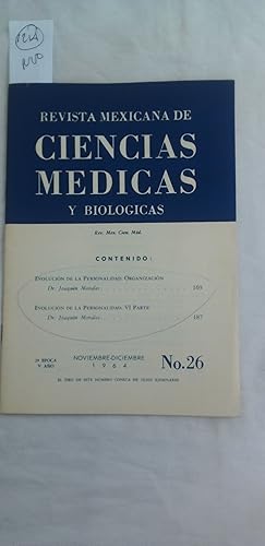 Imagen del vendedor de Contenido: Evolucin de la personalidad. Organizacin. / Evolucin de la personalidad VI Parte. Nmero 26. Noviembre-Diciembre de 1964. 2 poca V ao. a la venta por Librera "Franz Kafka" Mxico.