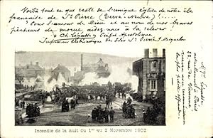 Image du vendeur pour Ansichtskarte / Postkarte Saint Pierre et Miquelon, Incendie de la nuit du 1er au 2 Novembre 1902 mis en vente par akpool GmbH