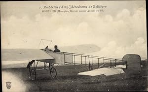 Ansichtskarte / Postkarte Amberieu Ain, Aerodrome de Bellievre, Mouthier, Monoplan Bleriot