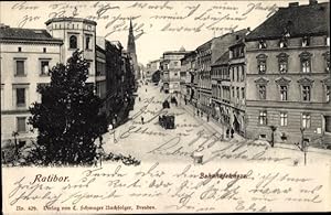 Ansichtskarte / Postkarte Racibórz Ratibor Schlesien, Bahnhofstraße