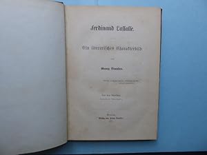 Image du vendeur pour Ferdinand Lassalle. Ein literarisches Charakterbild. Aus dem Dnischen. mis en vente par Antiquariat Heinzelmnnchen