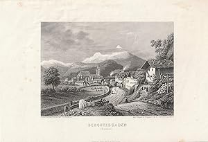 Imagen del vendedor de Berchtesgaden. Stahlstich-Ansicht von Cholet. a la venta por Antiquariat Dennis R. Plummer