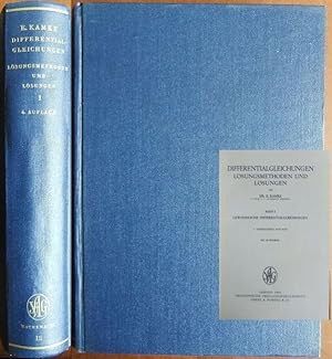 Bild des Verkufers fr Differentialgleichungen Lsungsmethoden und Lsungen. : Bd. 1 Gewhnliche Differentialgleichungen. In: Mathematik und ihre Anwendungen in Physik und Technik, hrsg. von E. Kamke und A. Kratzer. Bd. 18.1. zum Verkauf von Antiquariat Blschke