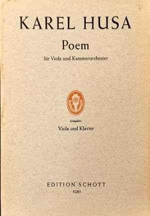 Seller image for Poem fr Viola und Kammerorchester. Ausgabe fr Viola und Klavier for sale by Paul van Kuik Antiquarian Music