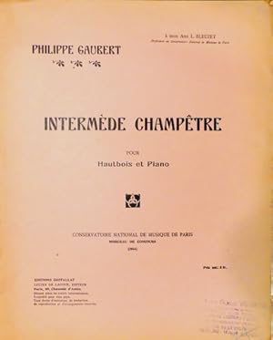 Bild des Verkufers fr Intermde champtre pour hautbois et piano zum Verkauf von Paul van Kuik Antiquarian Music