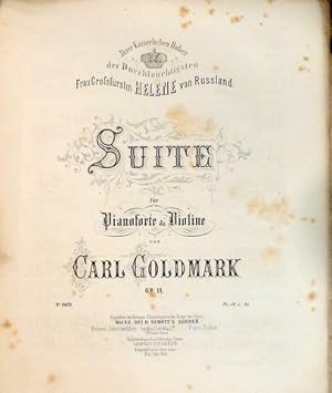 Bild des Verkufers fr Suite fr Pianoforte & Violine. Op. 11 zum Verkauf von Paul van Kuik Antiquarian Music