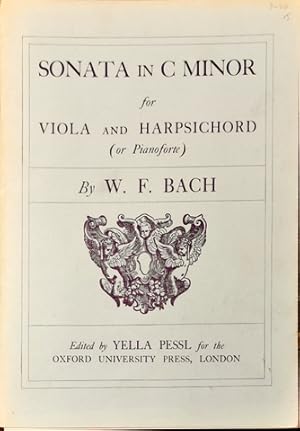 Bild des Verkufers fr Sonata in C minor for Viola and Harpsichord (or Pianoforte) zum Verkauf von Paul van Kuik Antiquarian Music