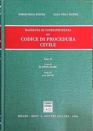 Image du vendeur pour Codice di procedura civile Anni 1991-1995. Libro II Tomo IV art. 409-473 mis en vente par Librodifaccia