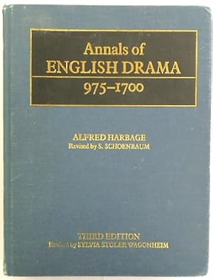 Bild des Verkufers fr Annals of English Drama 975-1700 zum Verkauf von PsychoBabel & Skoob Books