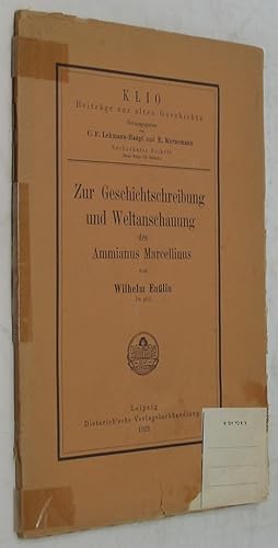 Seller image for Zur Geschichtschreibung und Weltanschauung des Ammianus Marcellinus for sale by Powell's Bookstores Chicago, ABAA