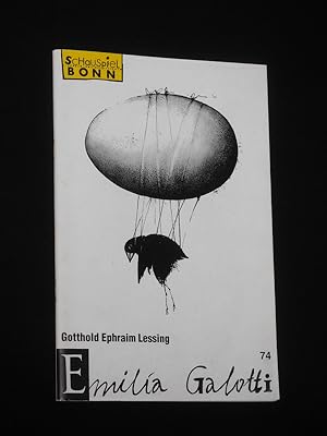 Seller image for Programmheft 74 Schauspiel Bonn 1995/96. EMILIA GALOTTI von Lessing. Insz.: Harald Clemen, Bhnenbild: Martin Kukulies, Kostme: Anne Poppel. Mit Jacqueline Macaulay (Emilia), H.-Dieter Jendreyko, Iris Erdmann, Rainer Khn, Werner Brehm, Karsten Gaul, Robert Gallinowski, Patricia Harrison, Folker Banik, Sven Nichulski, Michael Holdinghausen for sale by Fast alles Theater! Antiquariat fr die darstellenden Knste