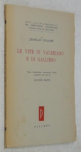 Imagen del vendedor de Trebellio Pollione: Le Vite di Valeriano e di Gallieno a la venta por Powell's Bookstores Chicago, ABAA