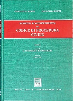 Image du vendeur pour Codice di procedura civile. Anni 1996-1998 Libro I Tomo I art. 1-74 mis en vente par Librodifaccia