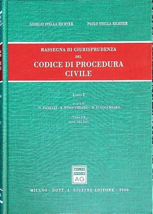 Image du vendeur pour Codice di procedura civile. Anni 1996-1998 Libro I Tomo III art. 112-162 mis en vente par Librodifaccia