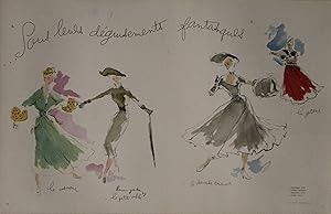 "DIOR, Pierre BALMAIN, Maggy ROUFF" Annonce originale entoilée de BAUMGARTNER parue dans PLAISIR ...