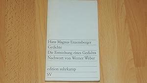 Seller image for Gedichte; Die Entstehung eines Gedichts. Hans Magnus Enzensberger. Nachw. von Werner Weber. for sale by Versandantiquariat Ingo Lutter