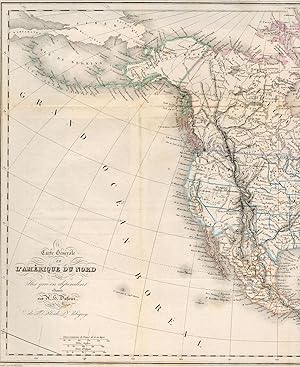 Bild des Verkufers fr Carte generale de L'Amerique du Nord et des Iles qui en dependent. Original Holzstich um 1830. Grenzkoloriert zum Verkauf von Antiquariat Kastanienhof